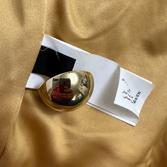 Kate Spade Yellow Faux Fur Coat, size 10 - Picture 4 of 6